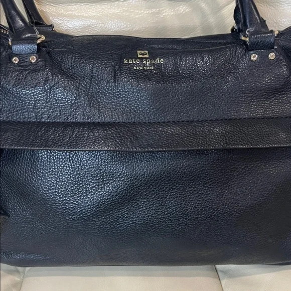 Kate Spade INSIDE PROJECT Grant Park Shelby Black Pebbled Leather Shoulder Bag - Picture 3 of 16